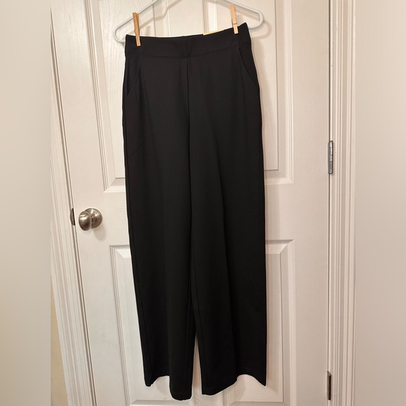 Max Studio Pants Women's Size S Black Stretch Slacks Pull on Pockets - Picture 2 of 10